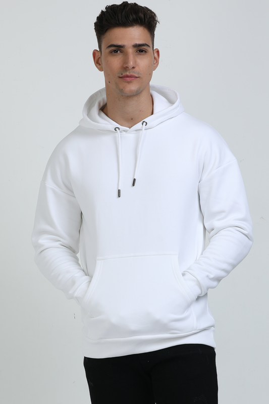 White Unisex Oversized Hooded