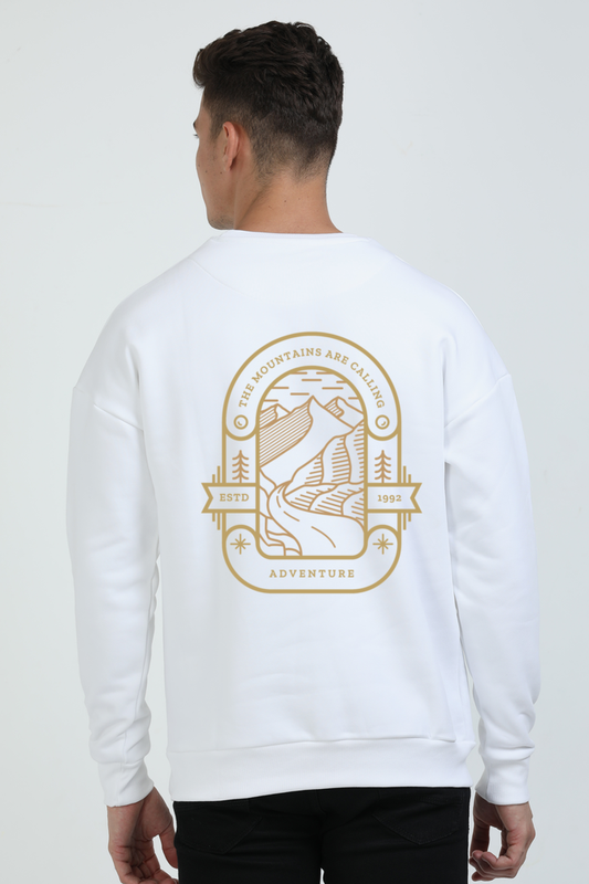 Call of Mountains- White Sweat Shirt