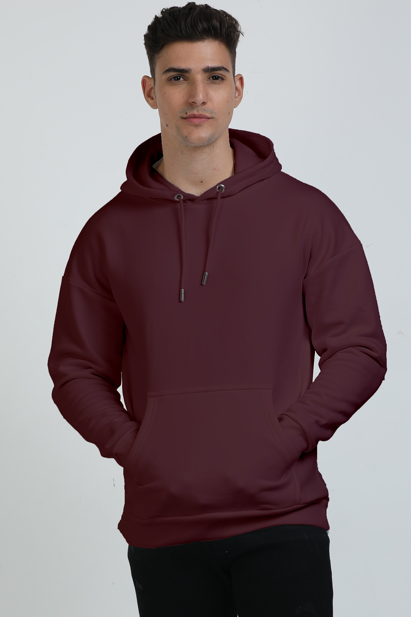 Maroon Unisex Oversized Hooded