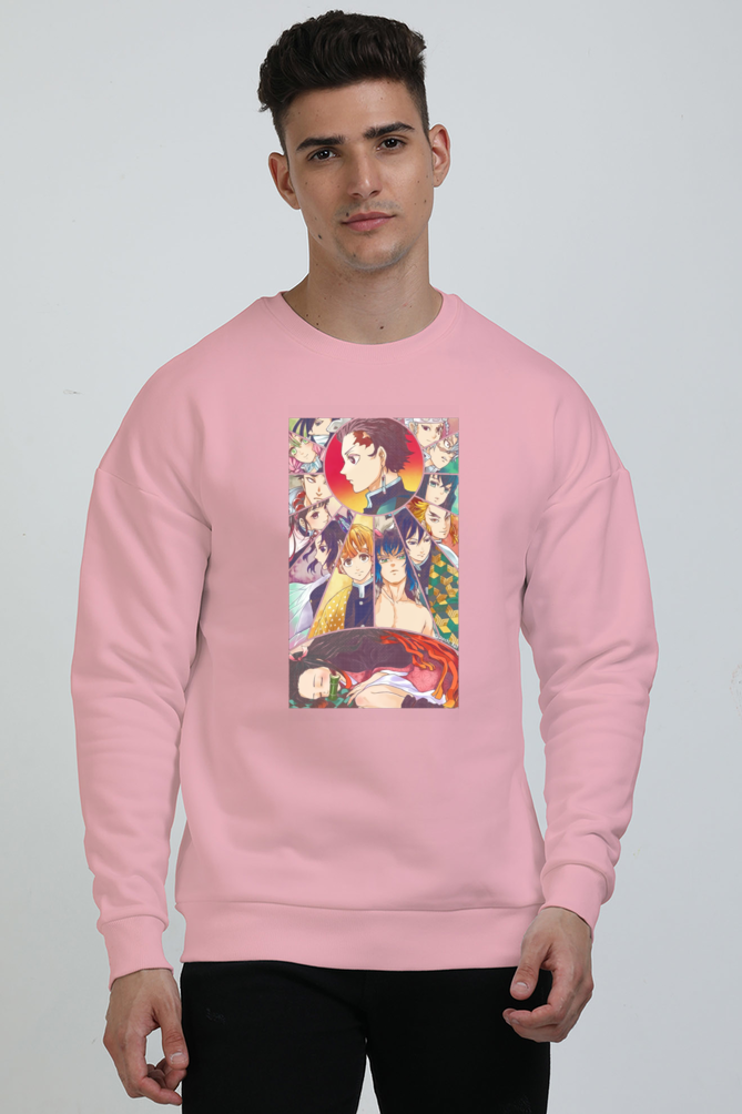 Demon Slayers Gang- Flamingo Oversized Sweat-Shirt