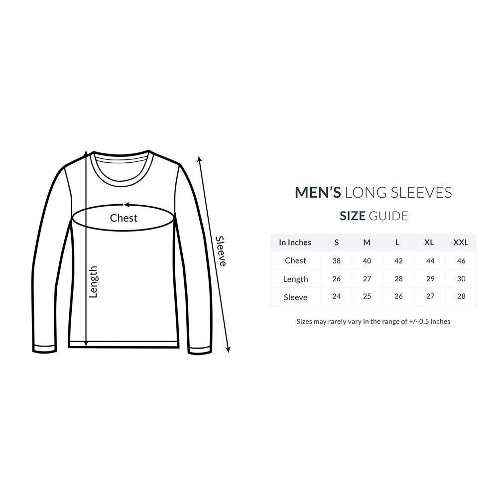 Men's Full Sleeve Round Neck Plain T-Shirt