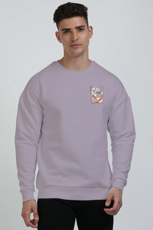 Demon Vanquisher - Light Purple Oversized Anime Sweatshirt