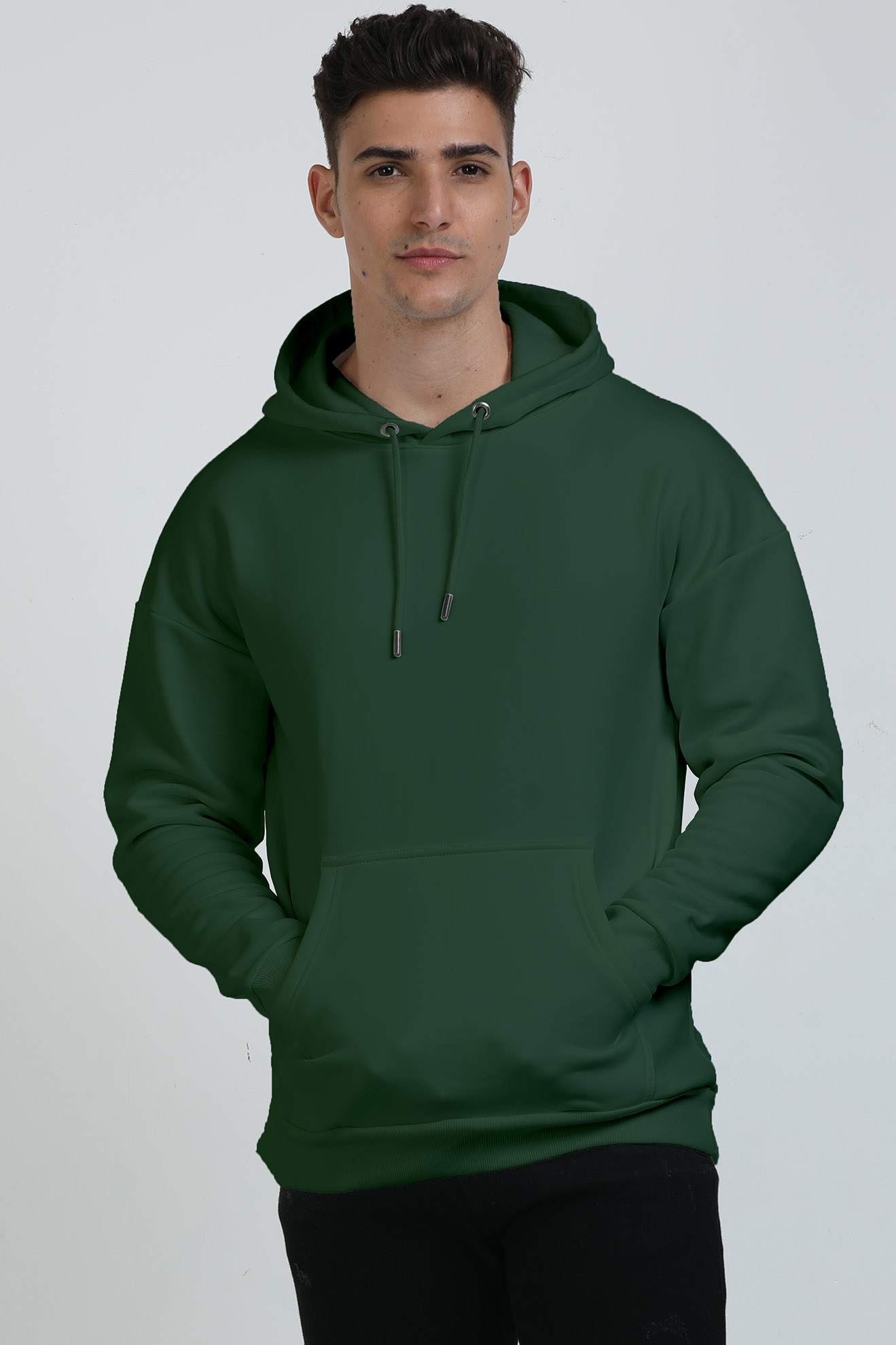 Bottle Green Unisex Oversized Hooded