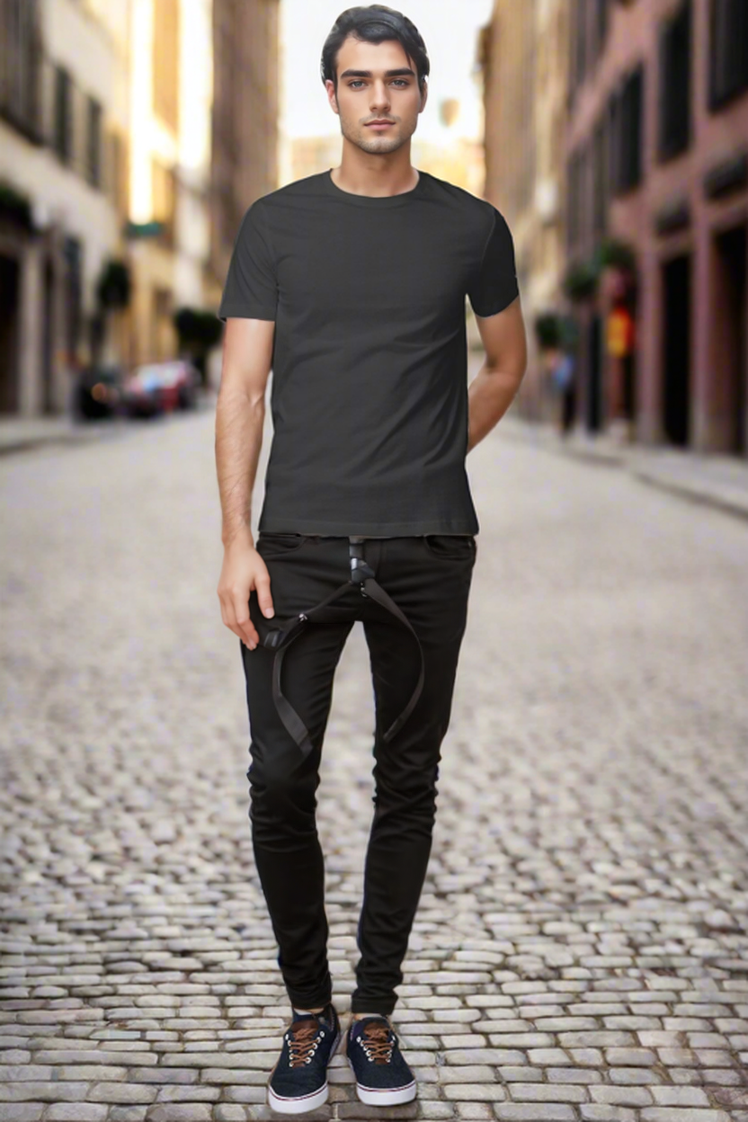 Men's Basic Round Neck T-Shirt Plain