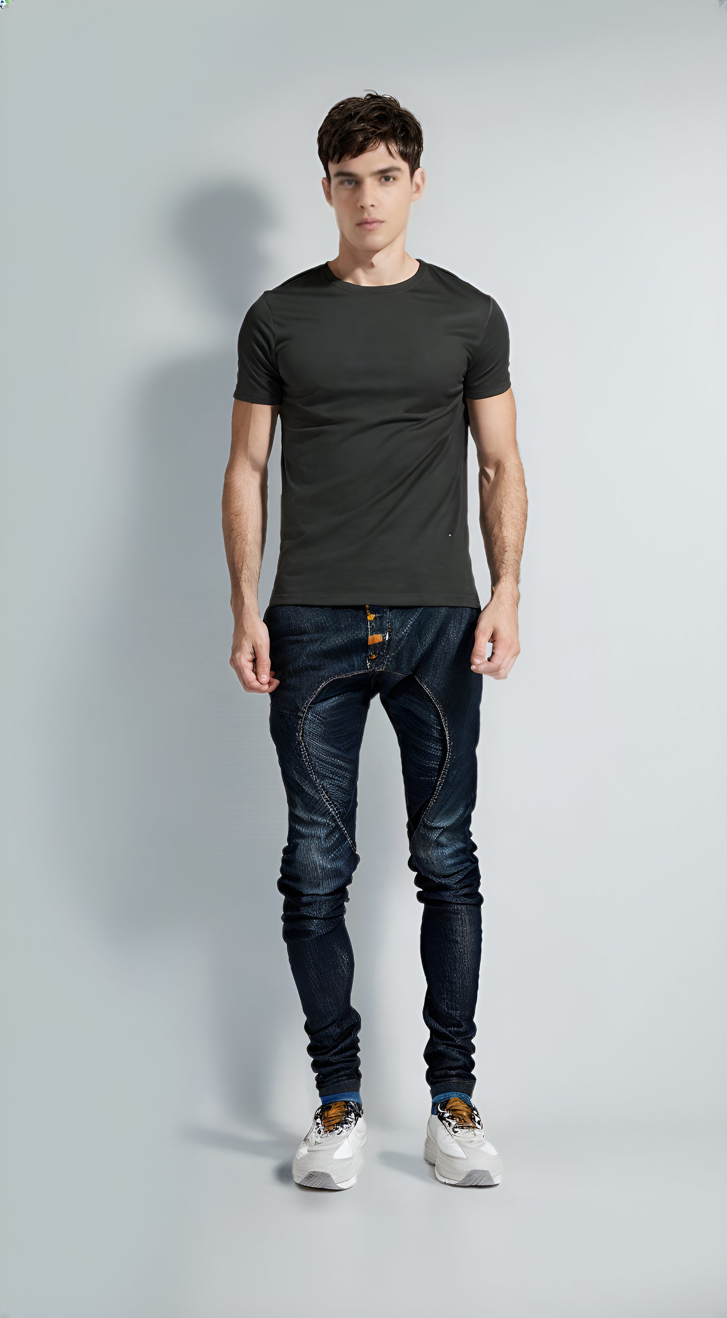 Men's Basic Round Neck T-Shirt Plain